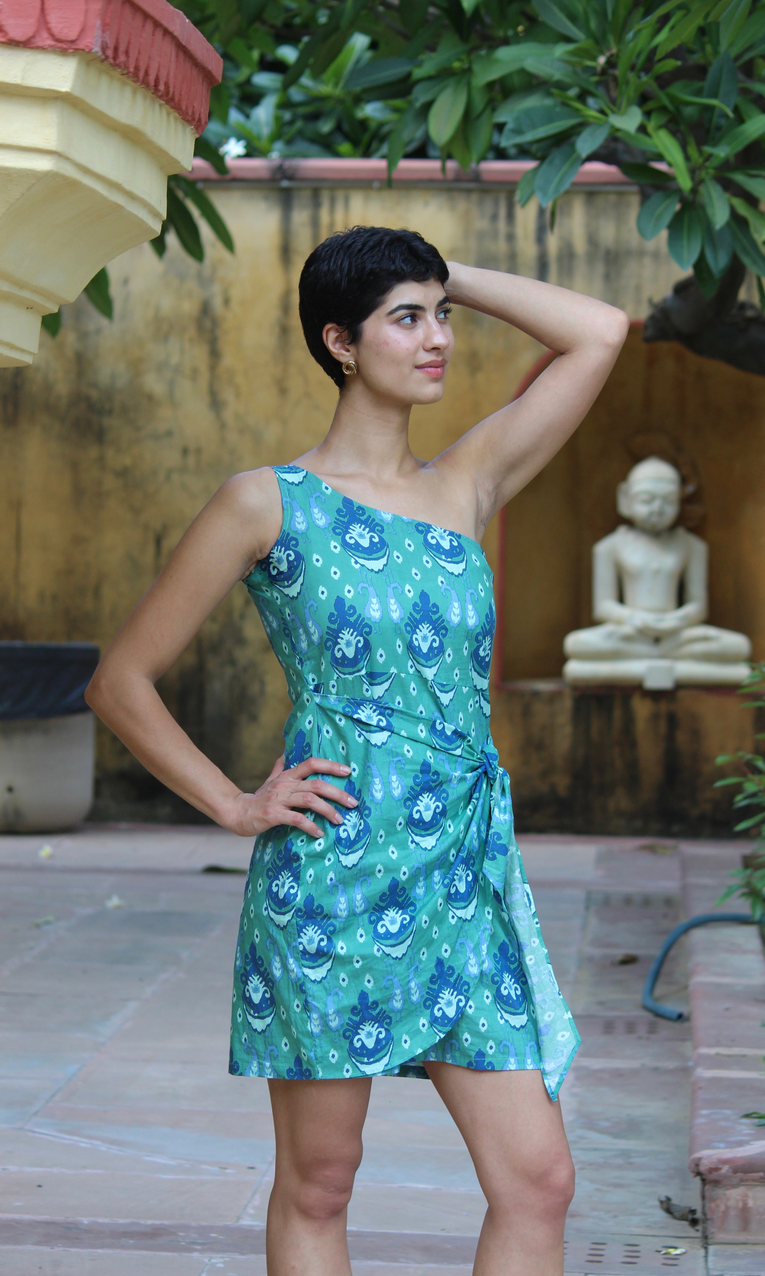 SILA GREEN SHORT DRESS
