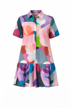 Watercolor Bloom Shirt Dress