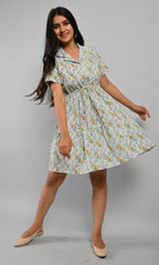 Mustard Green Dress