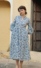 Marigold Balloon Sleeves Dress