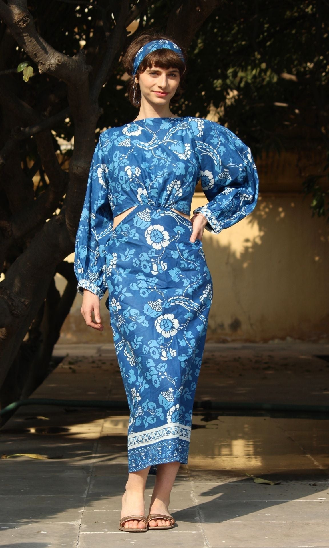 Carnation Back Tie Dress