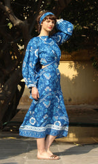 Carnation Back Tie Dress