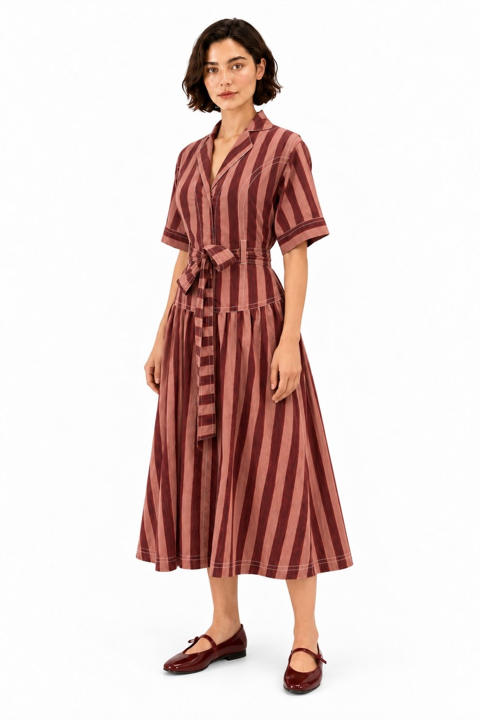 Cinnamon Stripe Dress