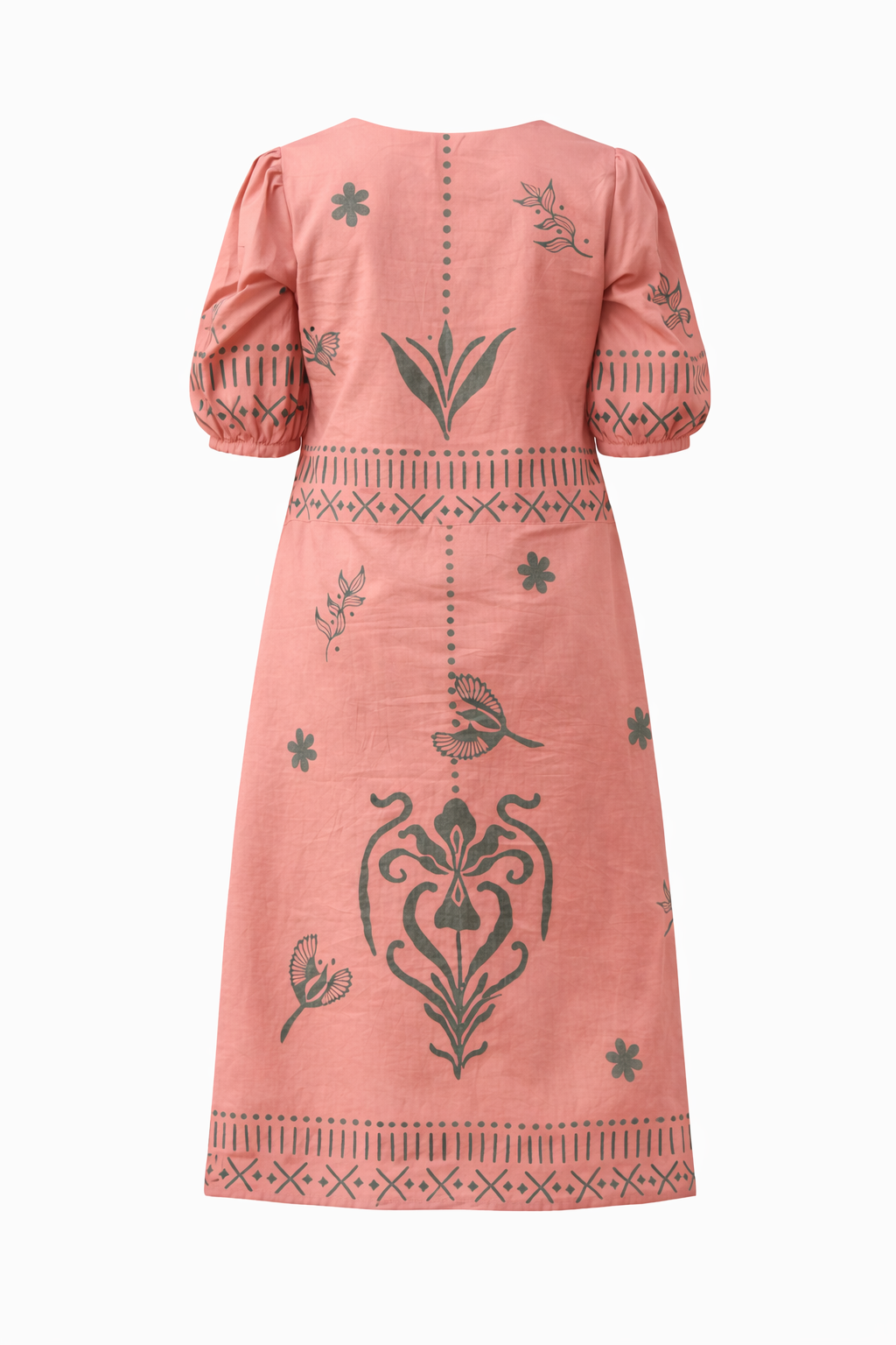Ruffled PinkMidi Dress
