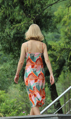MAROON IRIS STRAP DRESS