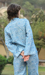 BLUE PEACOCK CO-ORD SET