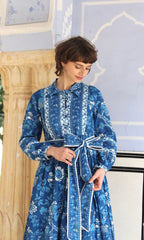 Blue Carnation Flounce Dress