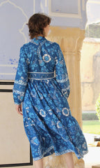 Blue Carnation Flounce Dress
