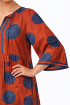 Rust Aura Midi Dress