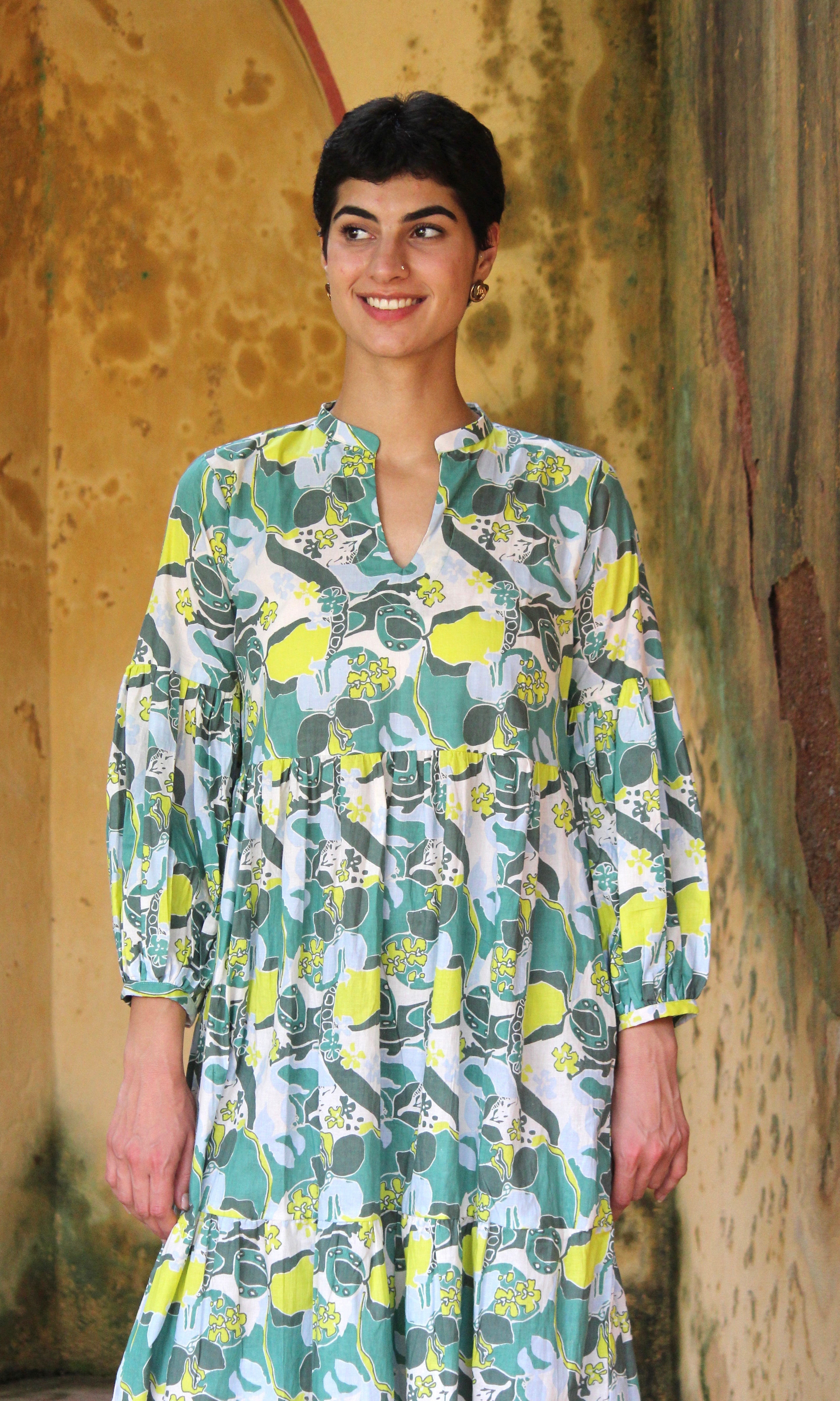 Green Cosmos Dress