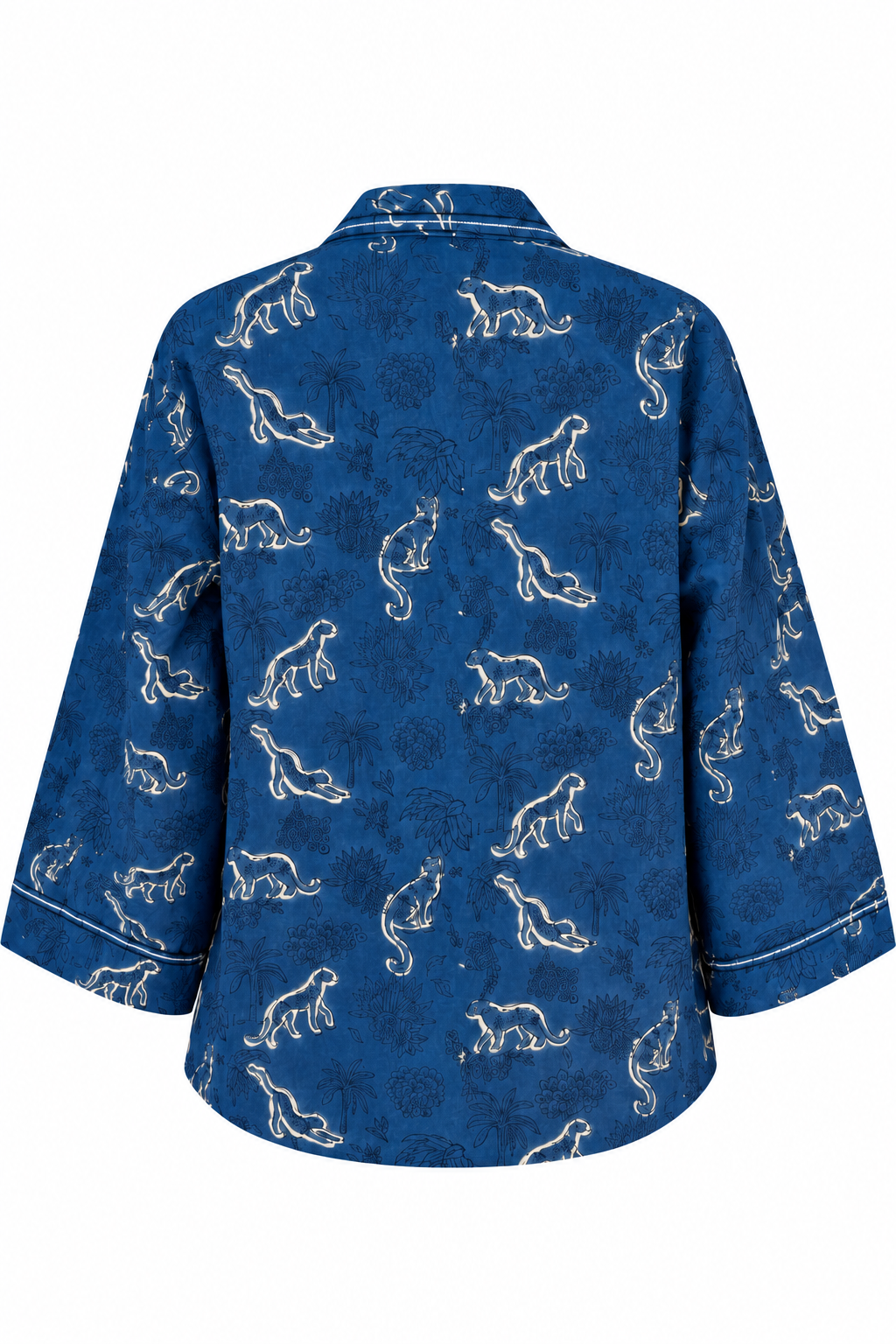 Leopard Blue Top