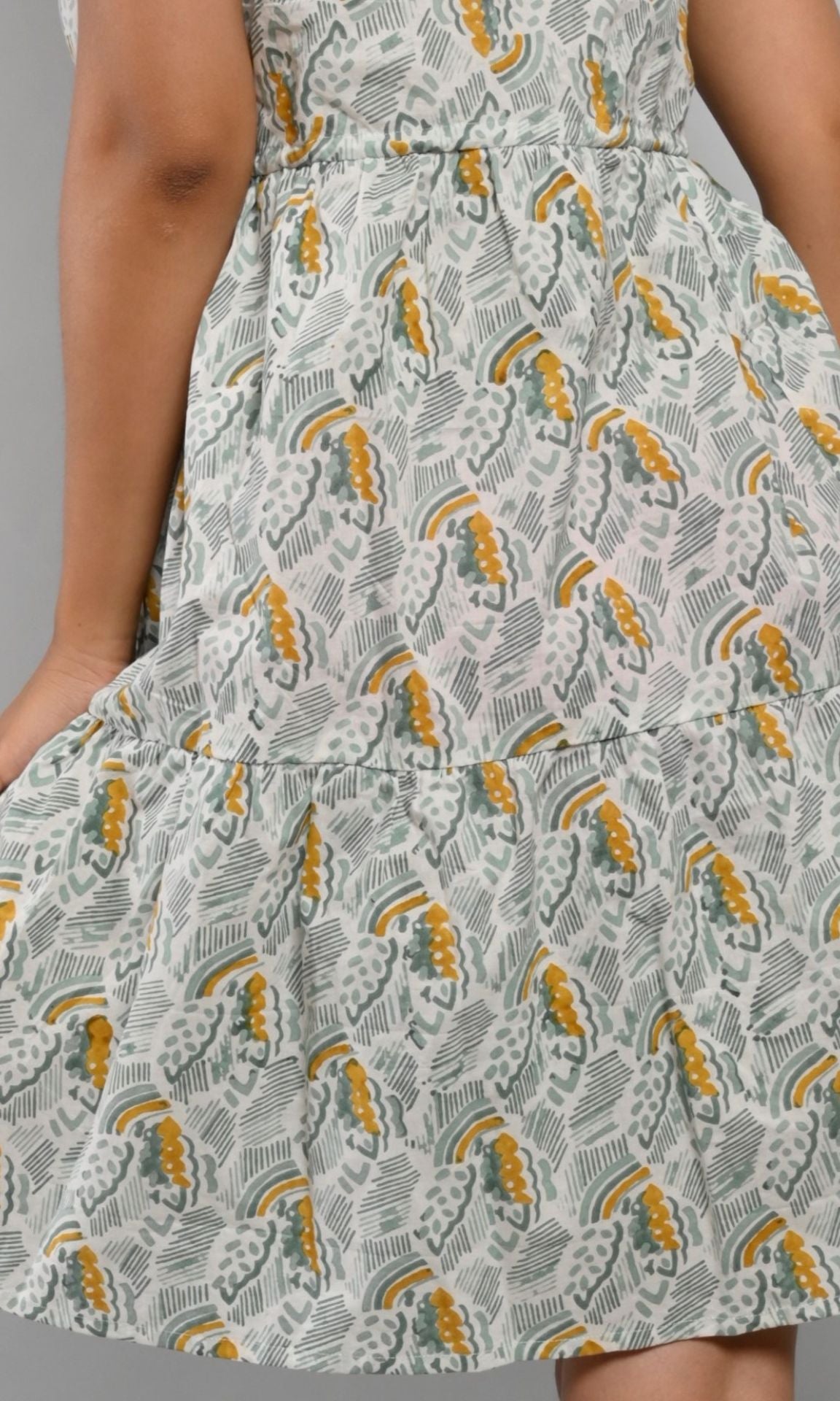Mustard Green Dress