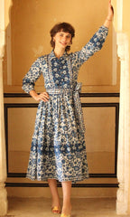 Blue Marigold Dress