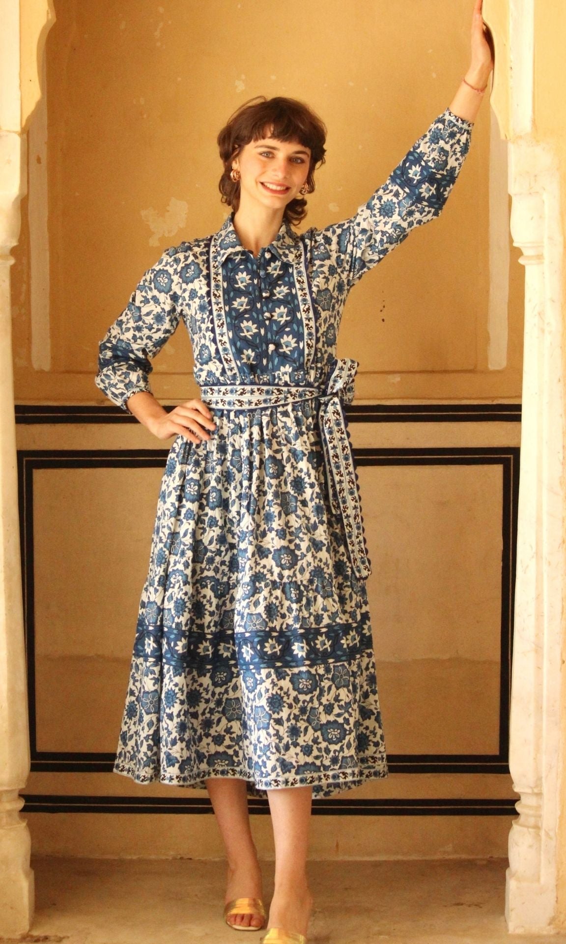 Blue Marigold Dress
