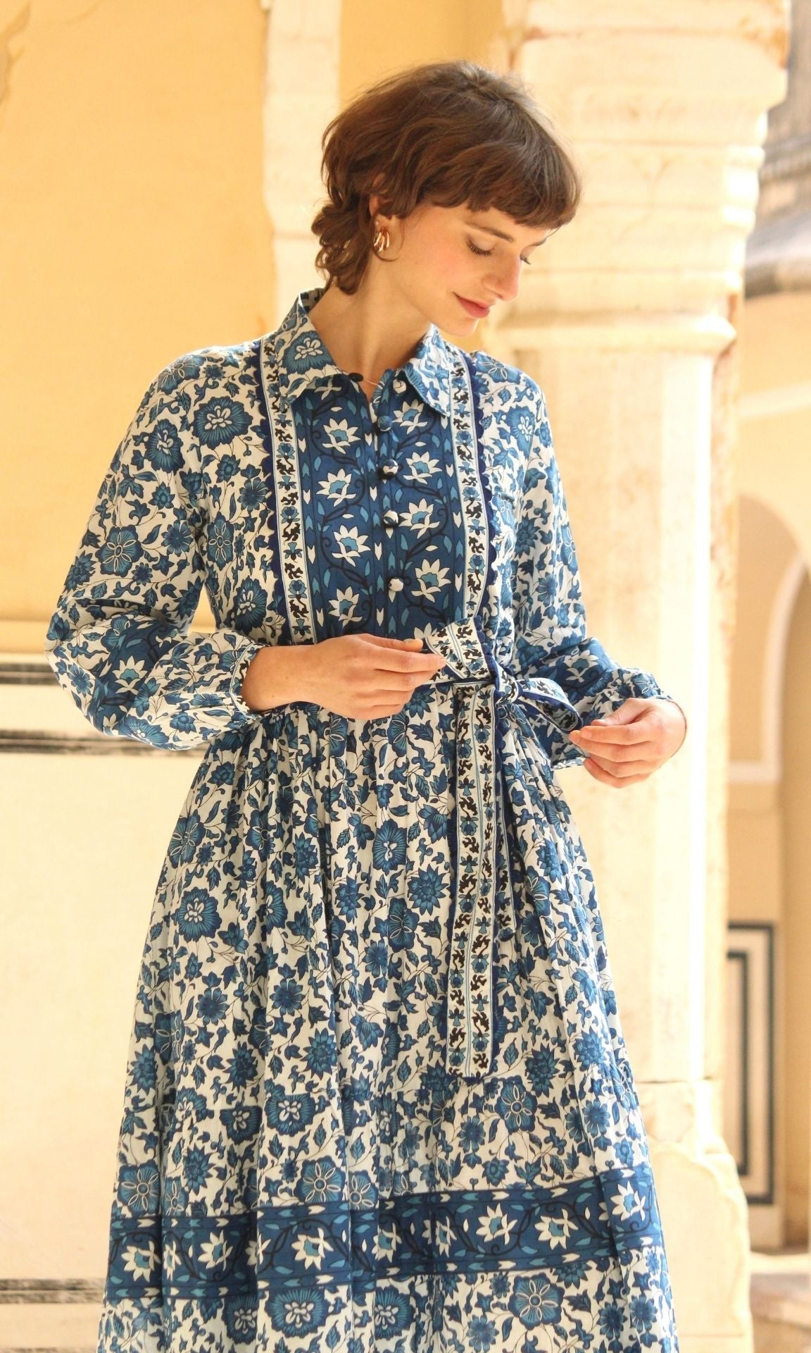 Blue Marigold Dress