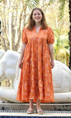 Leopard print Orange Dress