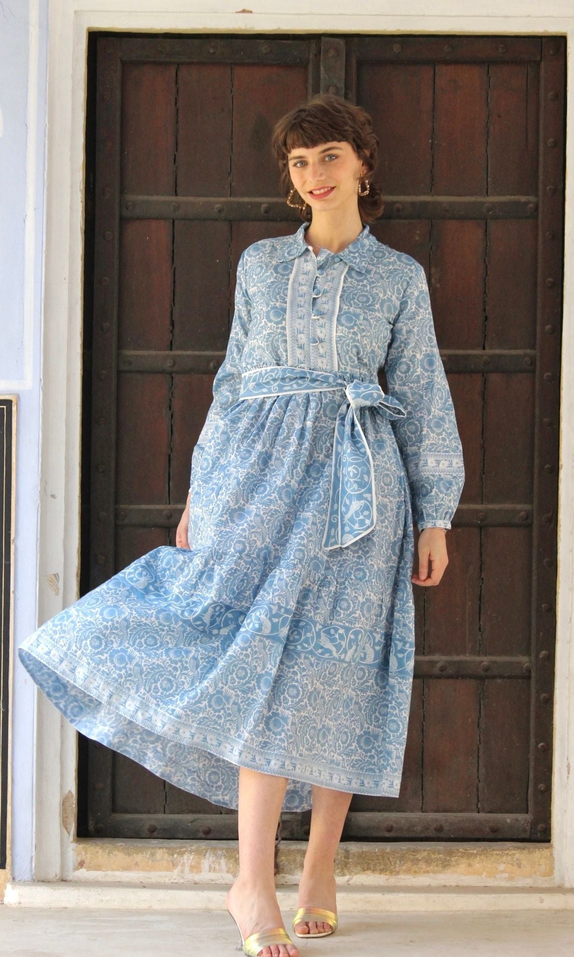 Blue Peacock Dress