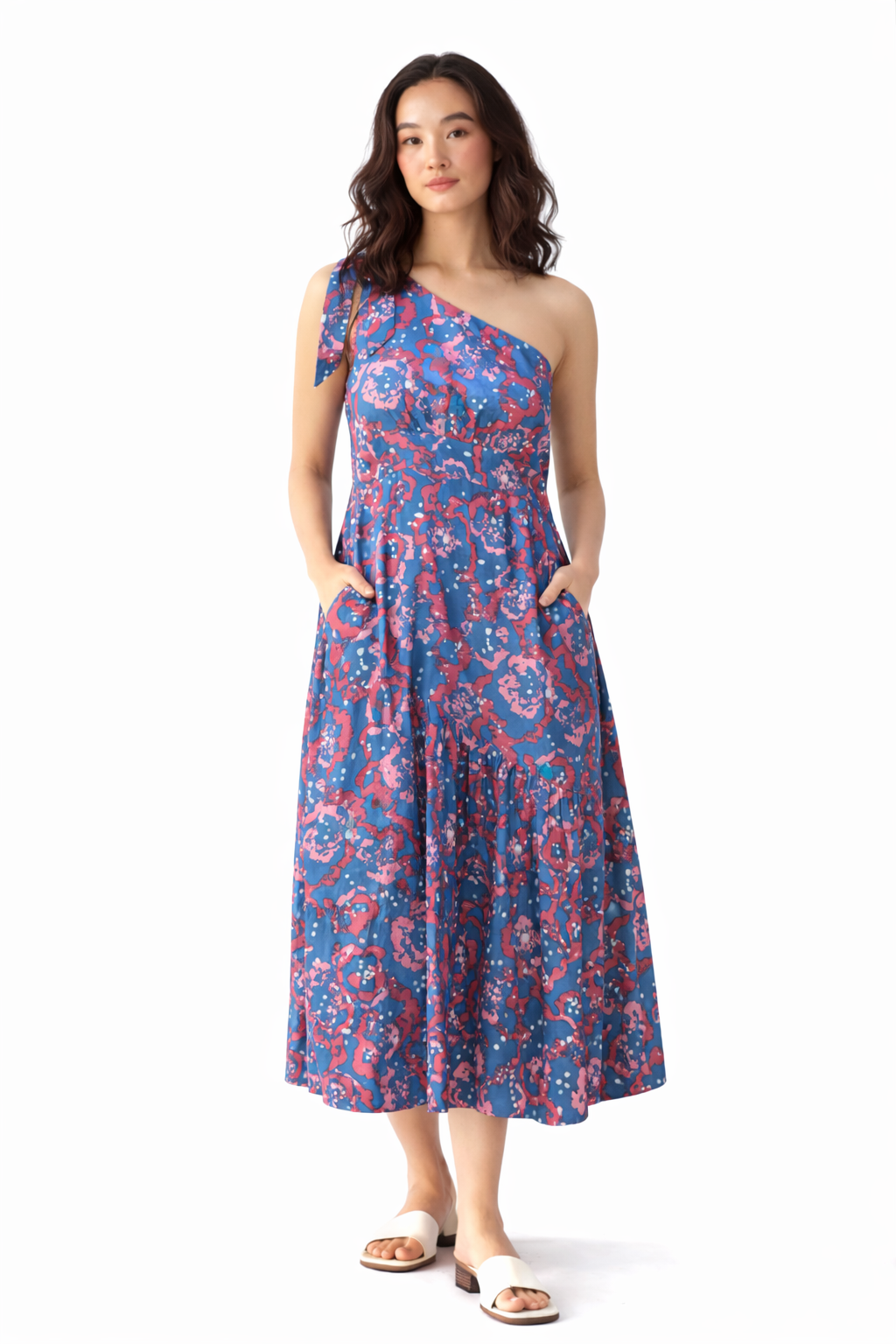 Blue Lagoon one shoulder dress