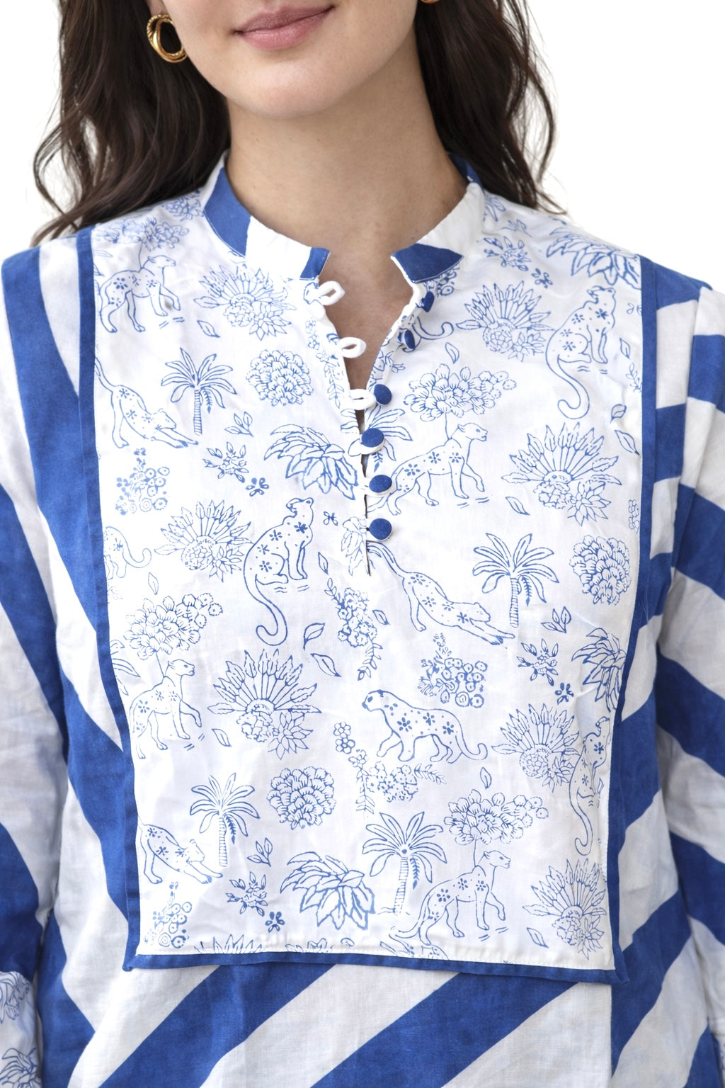 Azure Safari Stripe Dress