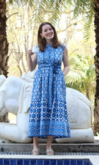 Artistic blue summertide Dress