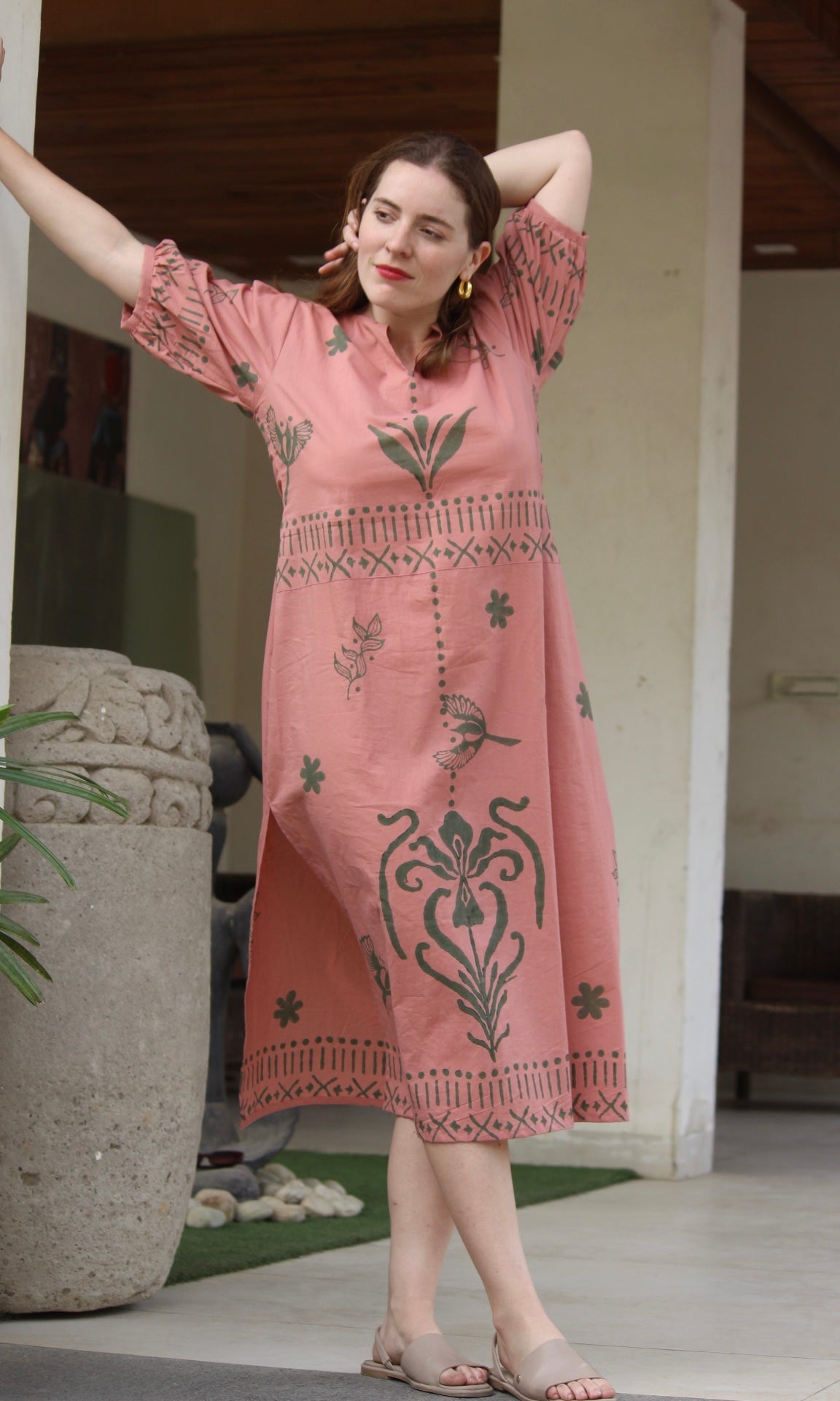 Ruffled Midi Dress