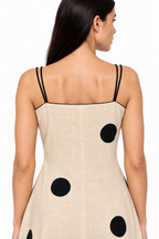 White Spot Sleeveless Dress