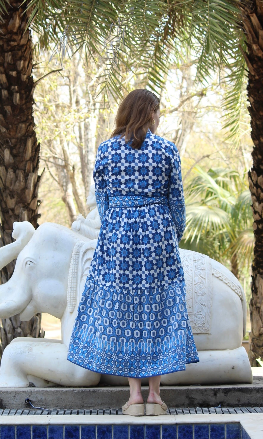 Artistic Blue Dress