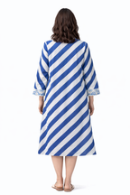 Azure Safari Stripe Dress