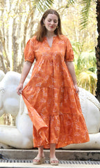 Leopard print Orange Dress