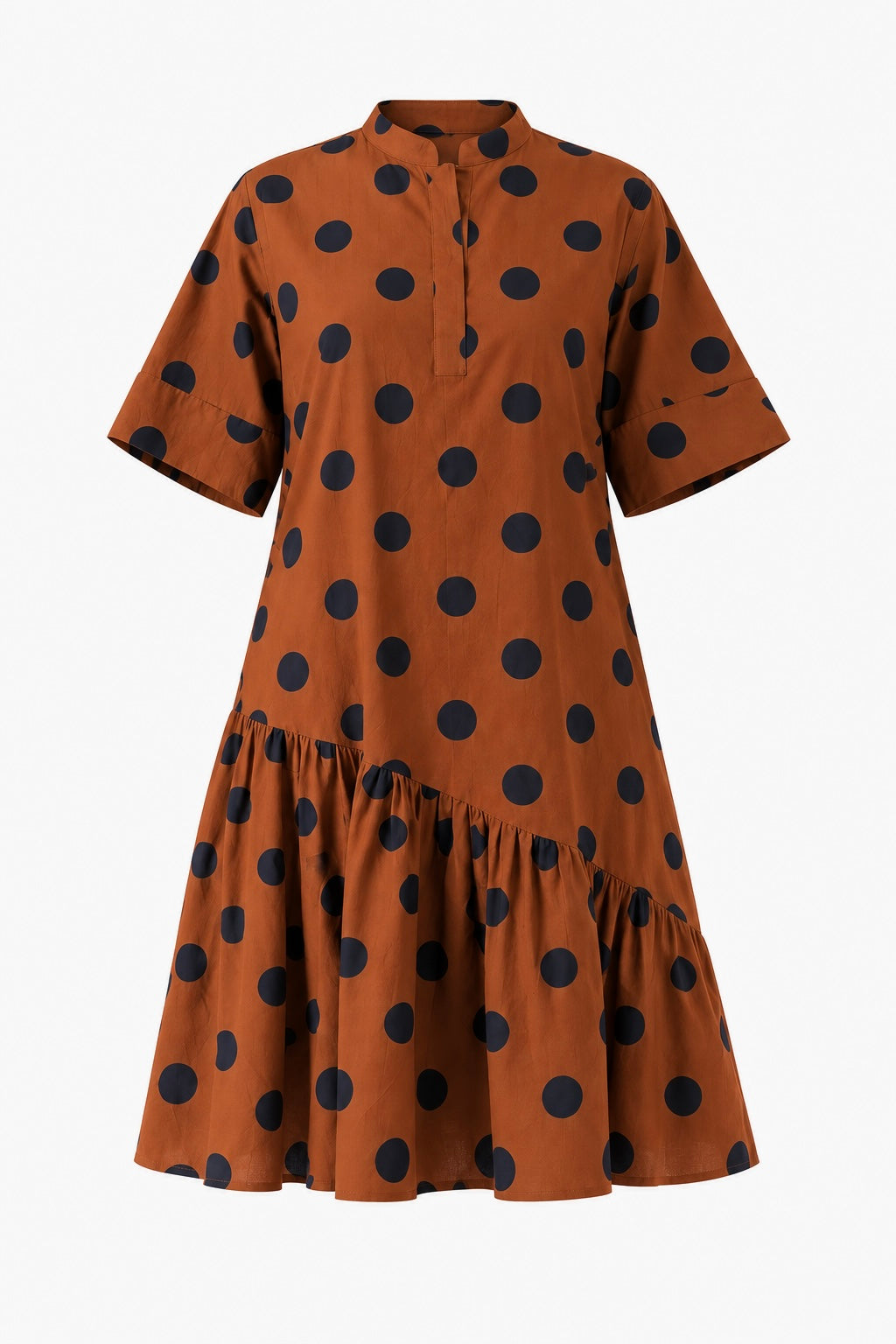 Rust Polka Mini Dress
