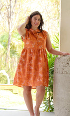 Leopard print Orange Dress