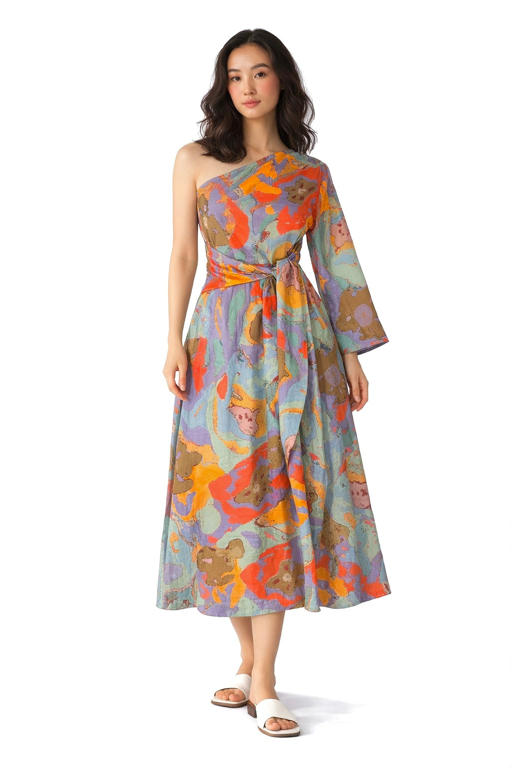 Colorflow Midi Dress