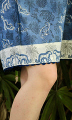 Leopard print blue Dress
