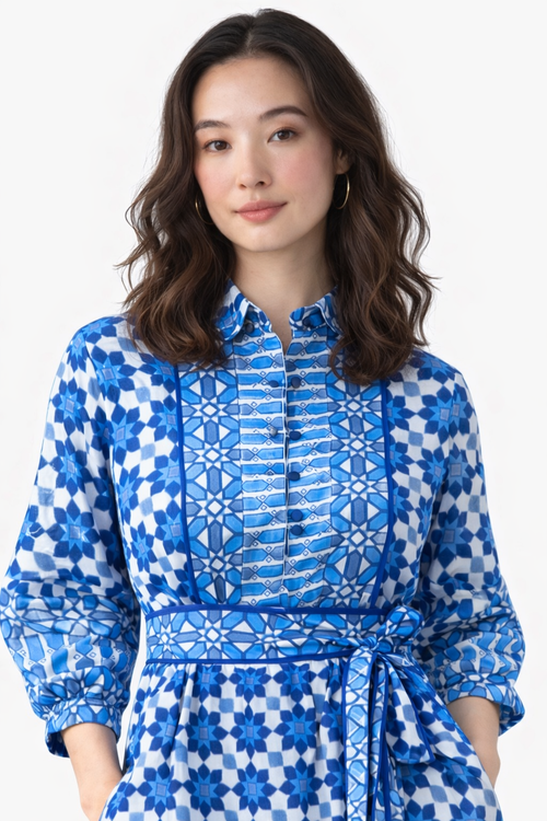 Artistic Blue Dress