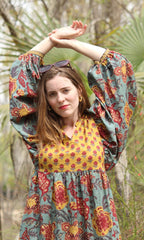 Grassland Ruffle Dress DRESSES Cyclamen 