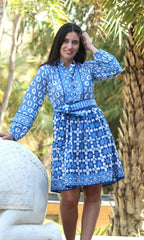 Artistic blue summertide Dress