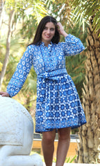 Artistic blue summertide Dress