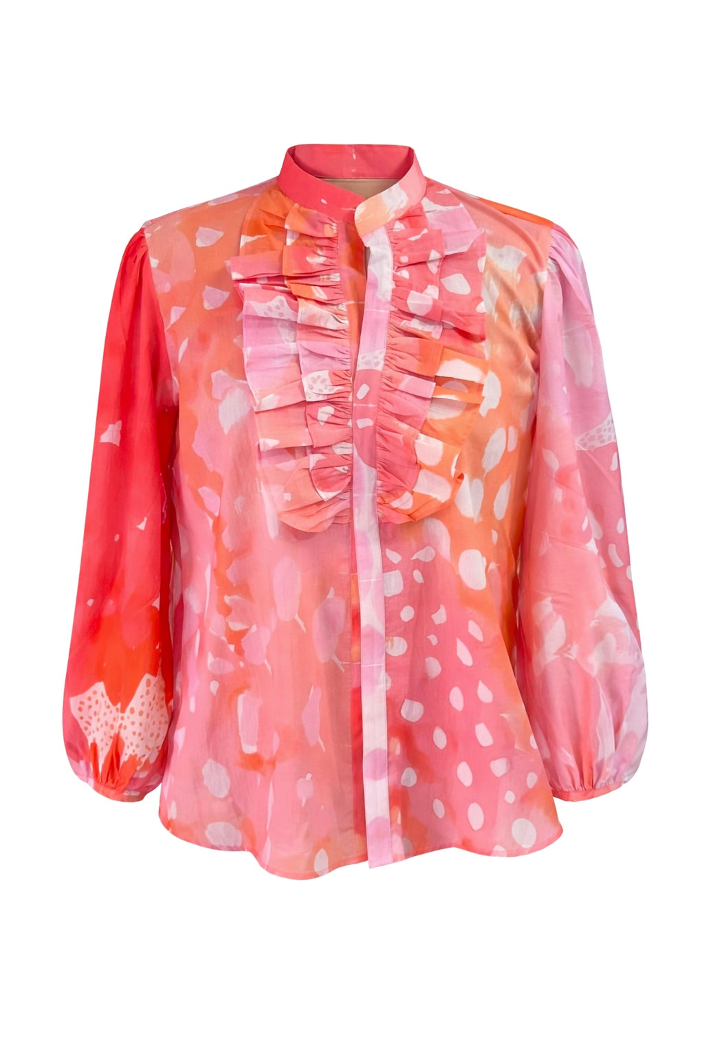 Coral Ruffle Muse Shirt