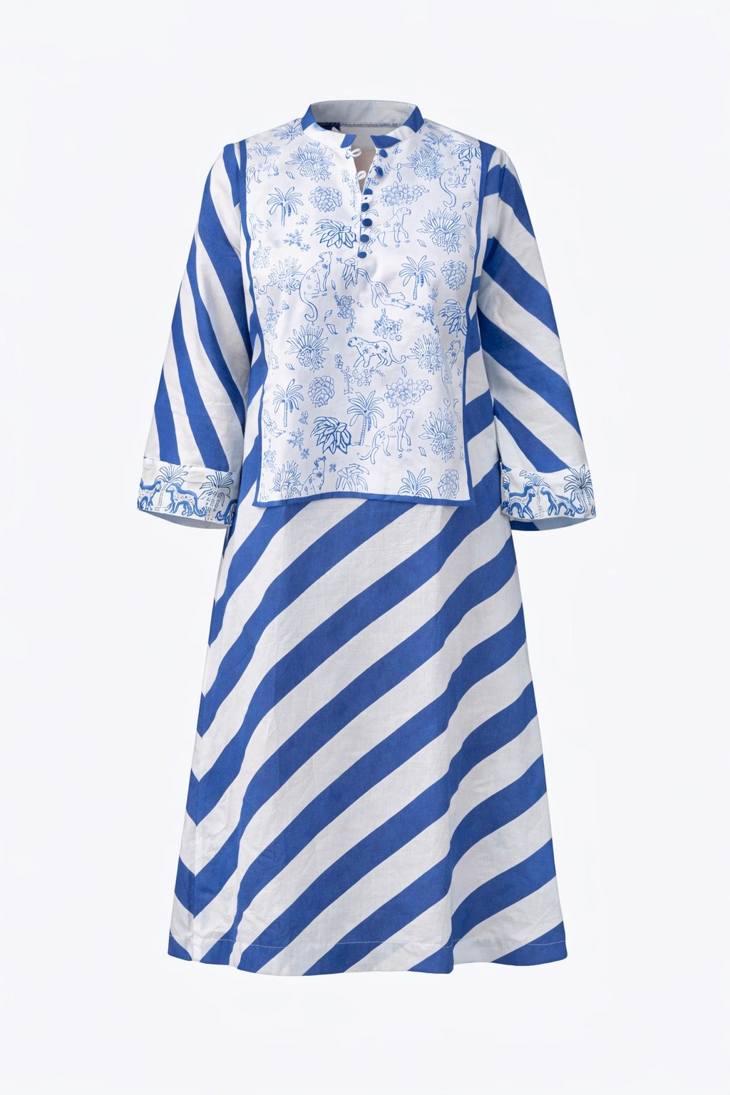Azure Safari Stripe Dress