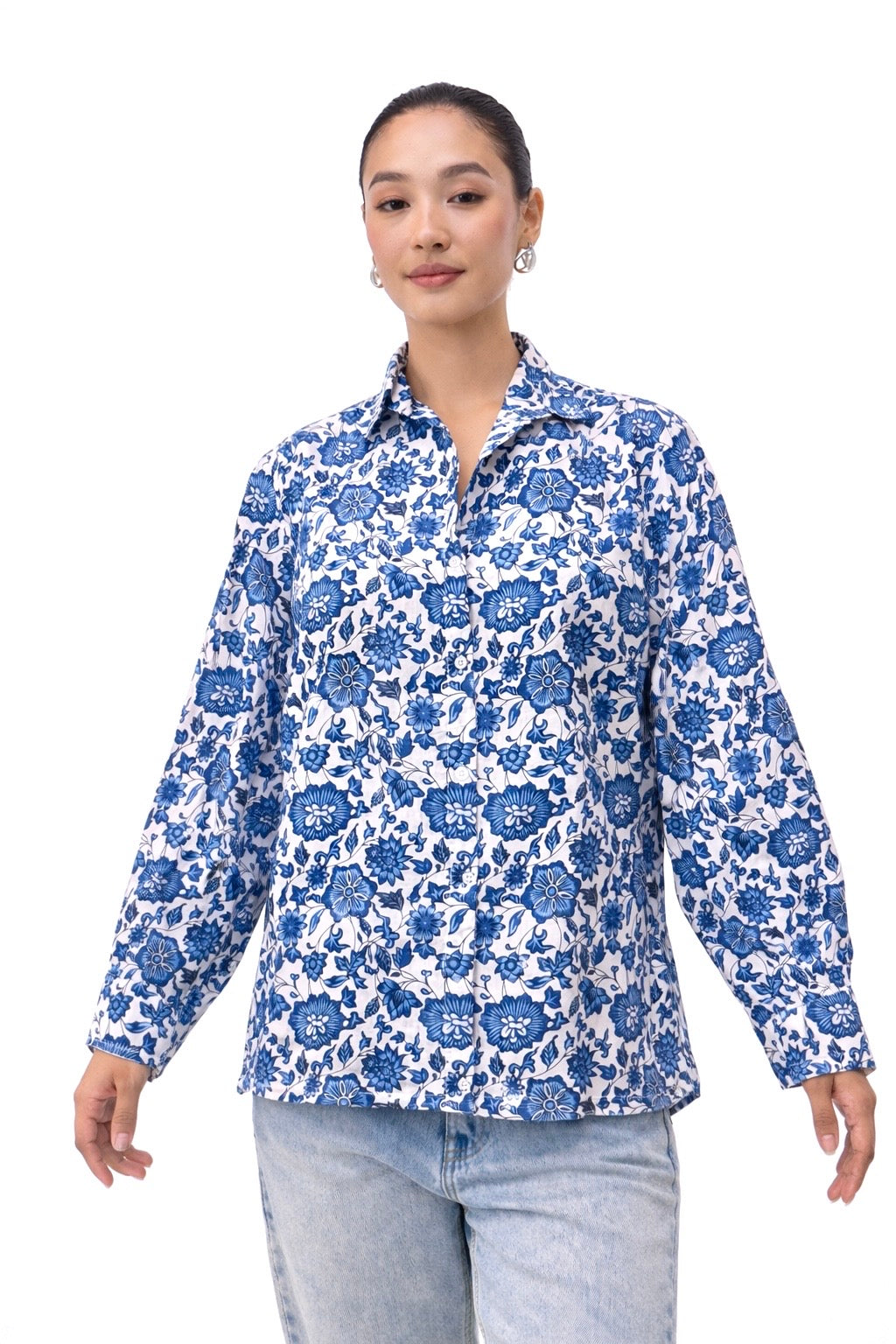 Blue Botanical Shirt