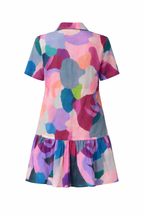 Watercolor Bloom Shirt Dress
