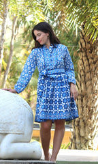 Artistic blue summertide Dress