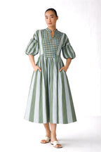 Vintage Stripe Midi dress