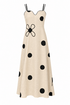 White Spot Sleeveless Dress