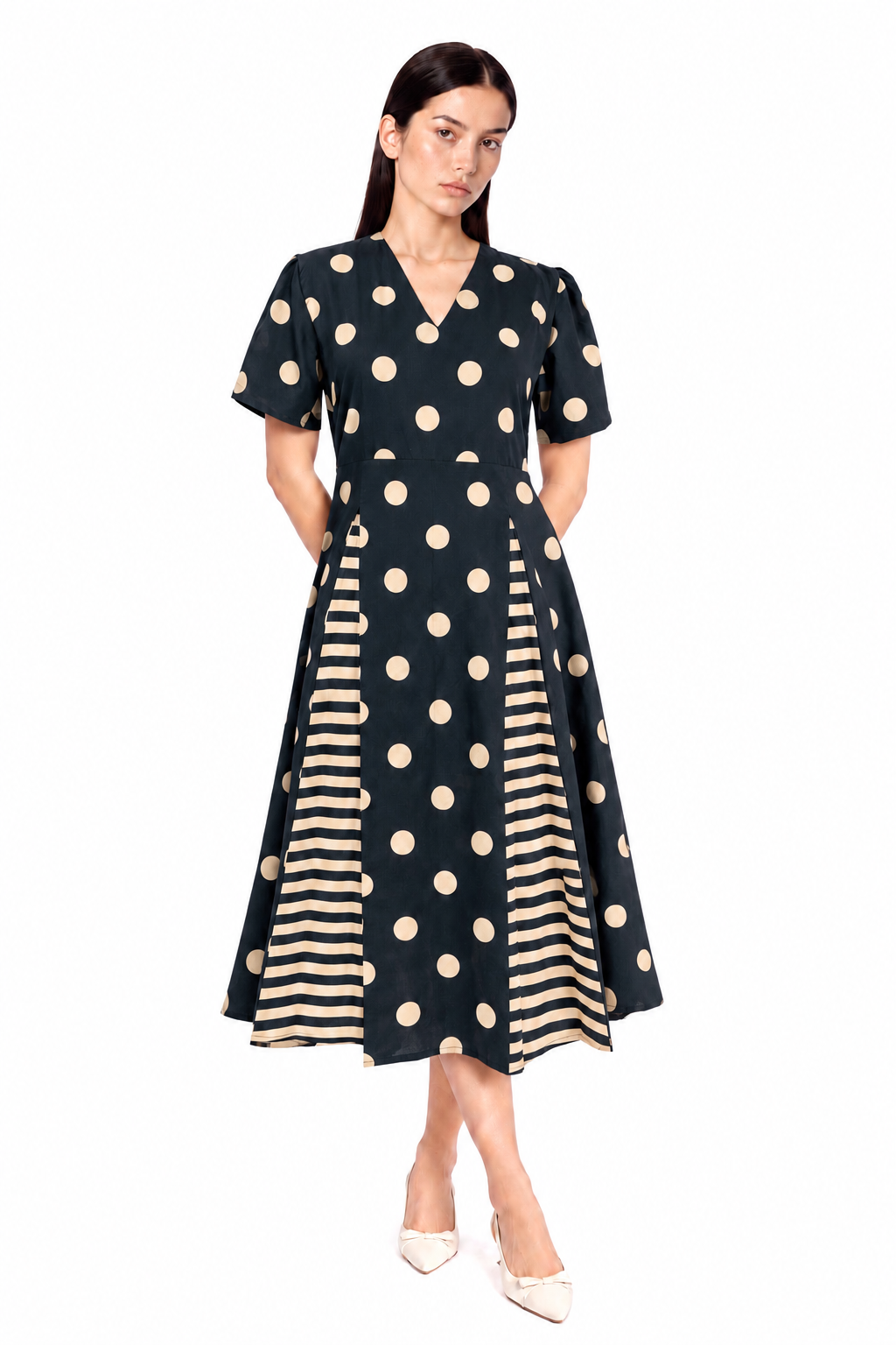 Dot and Line Dress