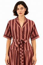 Cinnamon Stripe Dress
