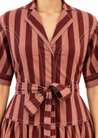 Cinnamon Stripe Dress