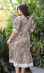 Leopard print border Dress