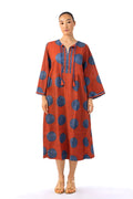 Rust Aura Midi Dress